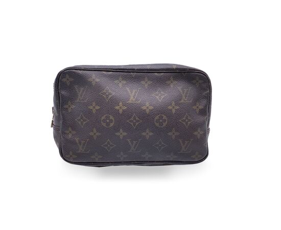 LOUIS VUITTON Pochette Vintage in Tela Col. Marrone Trousse de Toilette S