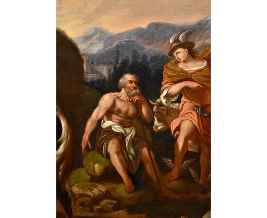 Paesaggio con il mito di Mercurio (dalle Metamorfosi di Ovidio), Johann Heinrich Roos (1631 - 1685)