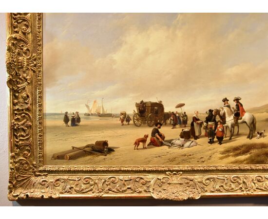 La spiaggia di Scheveningen, Hubertus van Hove (L’Aia, 1814 - Anversa, 1865)