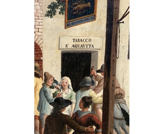 Maestro piemontese (XVIII sec.) - Taverna “Al Gambero Bon Vino”.