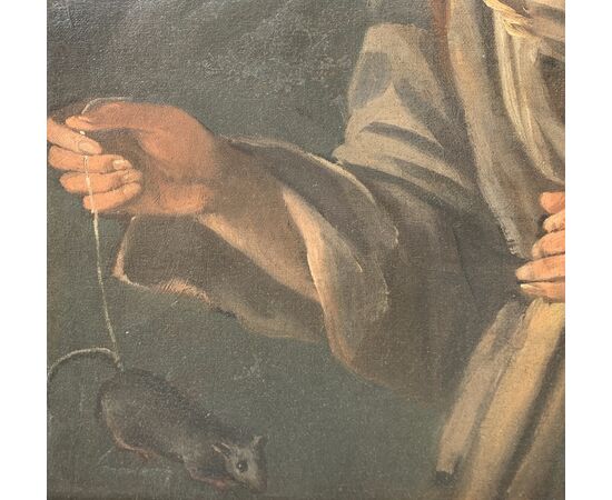Antonio Cifrondi (Clusone 1656 - Brescia 1730) - Contadino con topo. 