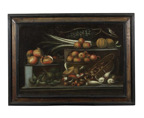 Coppia di Nature Morte, artista attivo in ambito cremonese, prima metà del  XVII° secolo 