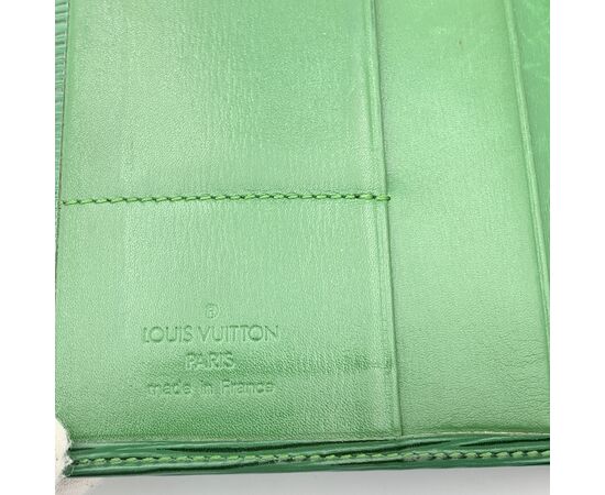 LOUIS VUITTON Portafoglio Vintage in Pelle Col. Verde n.a. M