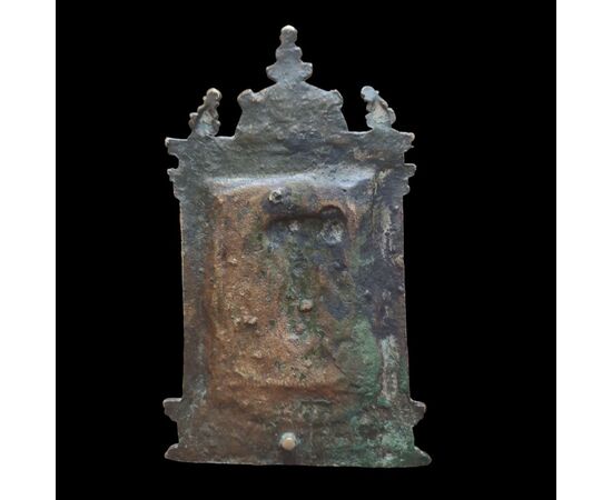 Pace in bronzo rappresentante la morte di Cristo realizzata da Galeazzo Mondella detto il Moderno XVI secolo