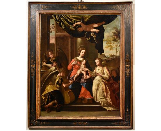 Sposalizio mistico di Santa Caterina d’Alessandria, esca della fine del Cinquecento Capolavoro di Francesco Brizio (Bologna 1574 - 1623)