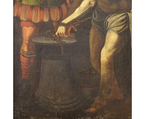 Dipinto religioso italiano Flagellazione di Gesù del XVII secolo