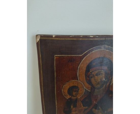 Icona antica russa Madonna con bambino - epoca 800 - bellissima!