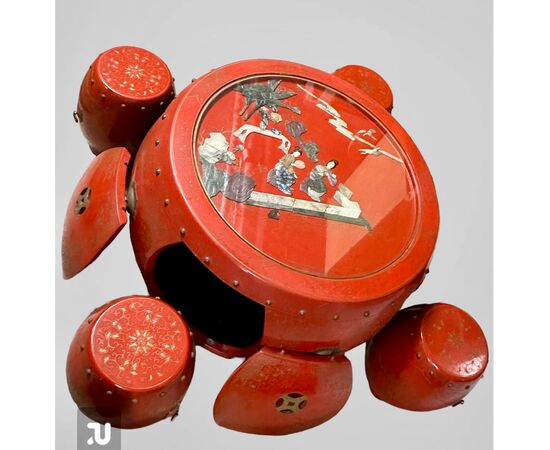 Tavolino da caffè cinese a forma di tamburo - XX sec. 