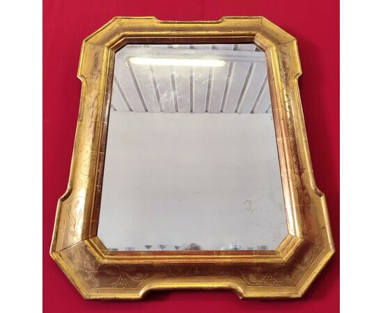 Golden tray mirror