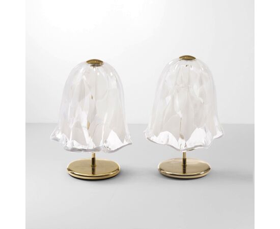 Due lampade da tavolo Murano anni '70 produzione La Murrina