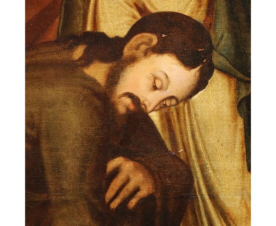 Dipinto Cristo e l'Adultera Scuola fiamminga XVI Secolo