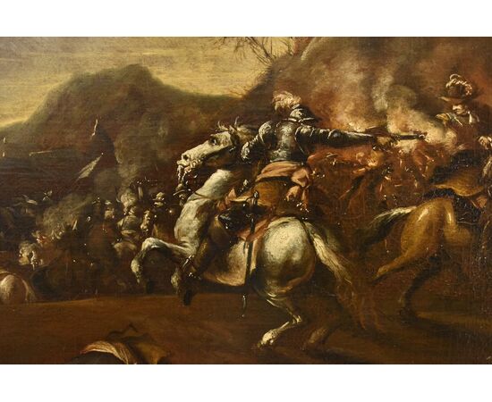 Battaglia con scontro tra cavalieri, Francesco Graziani 'Ciccio Napoletano' (attivo a Napoli e a Roma nella seconda metà del XVII secolo)