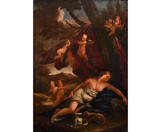 Il riposo di Diana, Guillaume Courtois detto “il Borgognone” (Saint Hippolyte 1626 - Roma 1679)