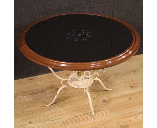 French design coffee table in painted metal from 60s