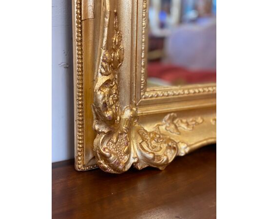 Specchiera lombarda dorata   XIX secolo