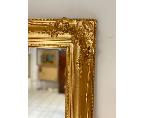 Specchiera lombarda dorata   XIX secolo