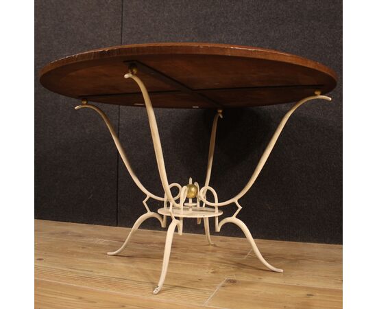 Tavolino francese di design in metallo dipinto anni 60