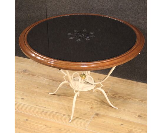 French design coffee table in painted metal from 60s