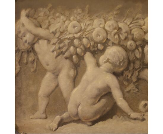 French Grisaille painting from the first half of the 20th century