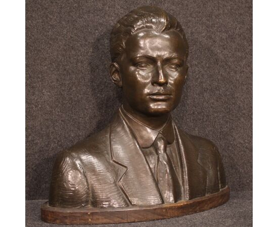 Bronze half-bust sculpture from 20th century