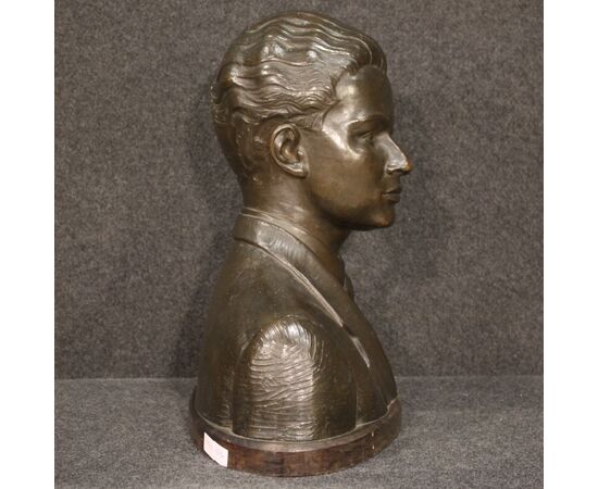 Bronze half-bust sculpture from 20th century