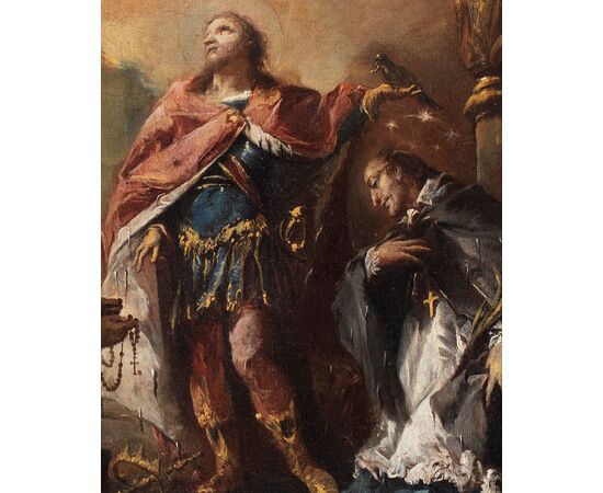 Gianantonio Guardi Sant'Osvaldo tra i santi Vincenzo Ferrer Filippo Neri e Giovanni Nepomuceno