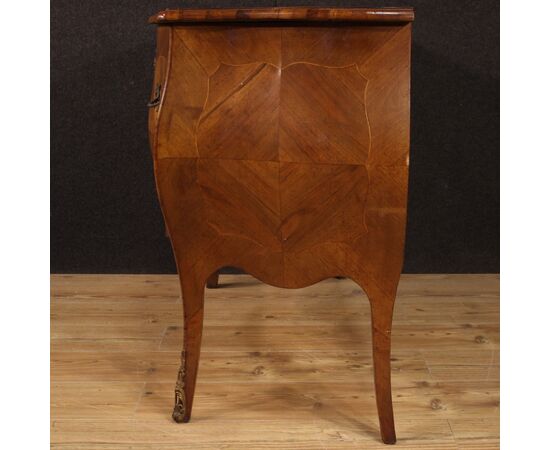 Dresser in inlaid wood in Louis XV style of the 20th century