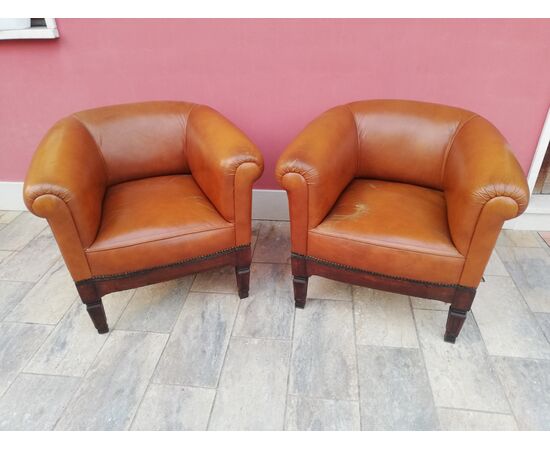 Pair of 40s armchairs     