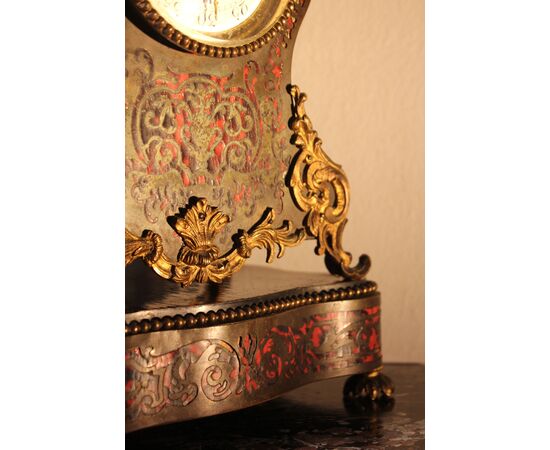 Orologio da tavolo tipo boulle, epoca Napoleone III .