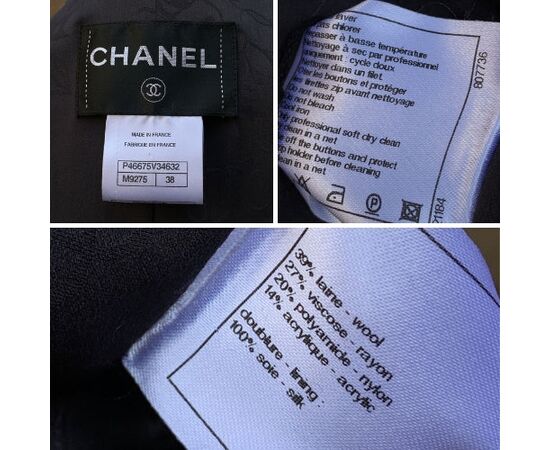 CHANEL Giacca in Lana Col. Grigio n.a. 42