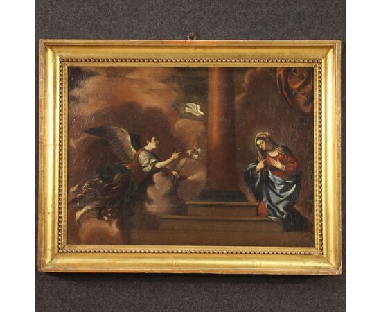 Italian religious artwork Annunciation from the 18th century