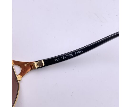 TED LAPIDUS Occhiali da Sole Vintage in Metallolo Col. Oro TL 3301