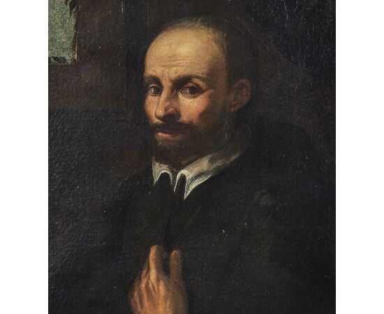 Pittore del XVII secolo ritratto di gentiluomo