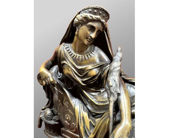 Penelope, Scultura in Bronzo Jean Jacques Feuchere - Francia XIX Secolo