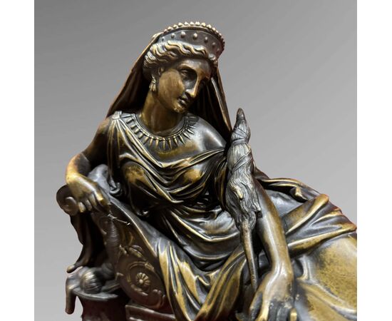 Penelope, Scultura in Bronzo Jean Jacques Feuchere - Francia XIX Secolo