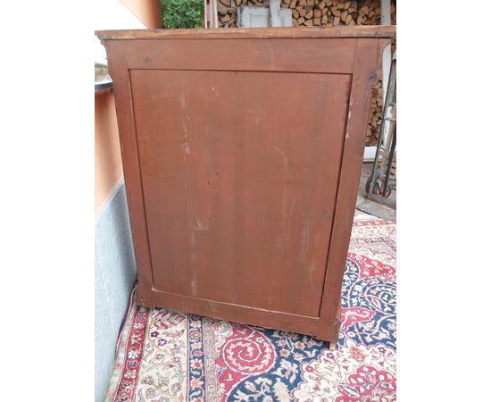 PICCOLA CREDENZA CAPPUCCINO IN PIUMA DI NOCE CARLO X FRANCIA  cm L97xP47xH121