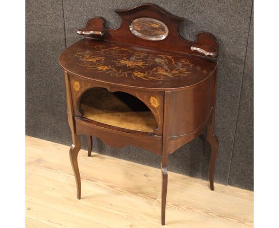 English dressing table in inlaid wood from 20th century