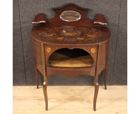 English dressing table in inlaid wood from 20th century
