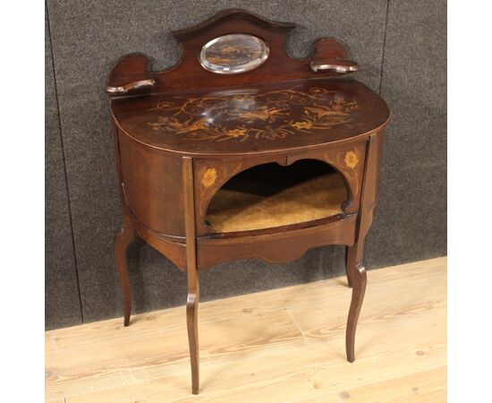 English dressing table in inlaid wood from 20th century