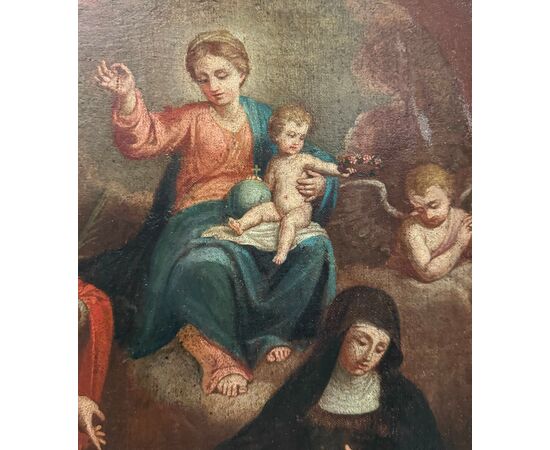 Madonna in Gloria con Gesù, angioletto e Sante - ANTONIO BECCADELLI 
