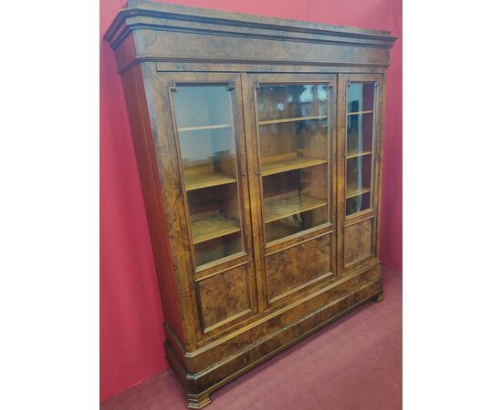 Showcase bookcase three doors