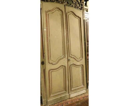 pts444 n.2 double-sided lacquered double doors cm 124 xh 245 cm, thickness 3 cm     