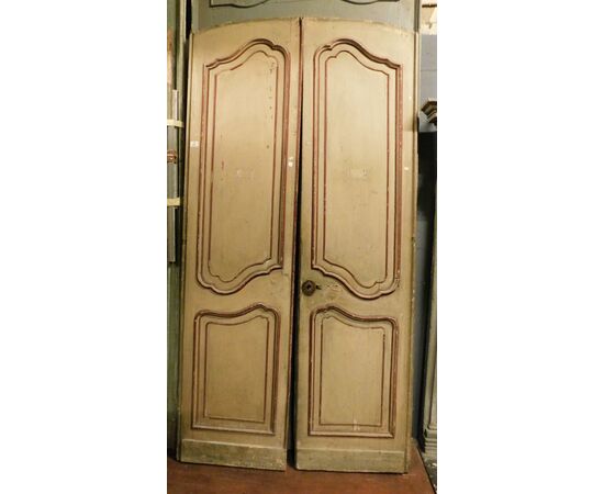 pts444 n.2 double-sided lacquered double doors cm 124 xh 245 cm, thickness 3 cm     