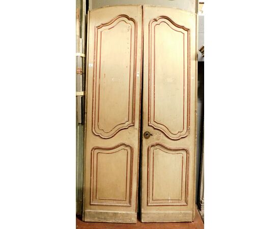 pts444 n.2 double-sided lacquered double doors cm 124 xh 245 cm, thickness 3 cm     