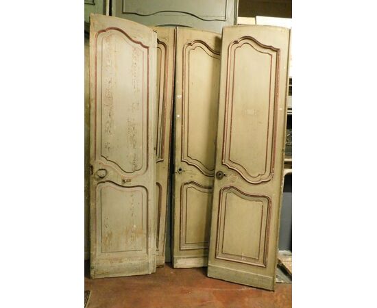 pts444 n.2 double-sided lacquered double doors cm 124 xh 245 cm, thickness 3 cm     