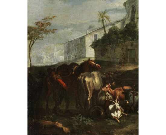 Veduta di Roma presso il Palatino, Pieter van Bloemen (Anversa 1674-1720) 