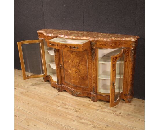 Grande credenza intarsiata in stile Napoleone III