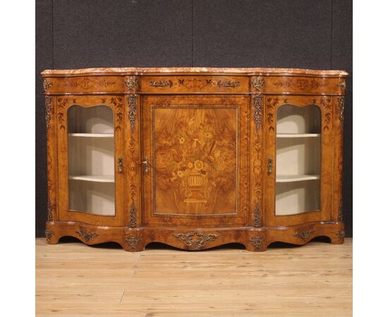 Grande credenza intarsiata in stile Napoleone III