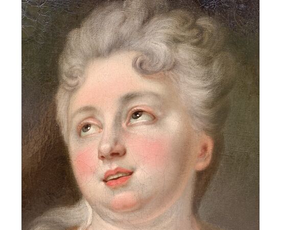 Pittore francese (XVIII secolo) - Ritratto di dama.