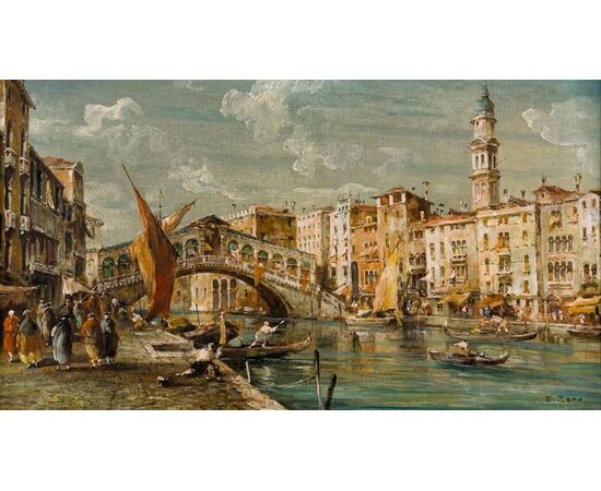 "Venezia, il Ponte di Rialto sul Canal Grande"